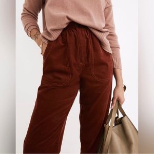Madewell Rust Brown Corduroy High-Waist Pants